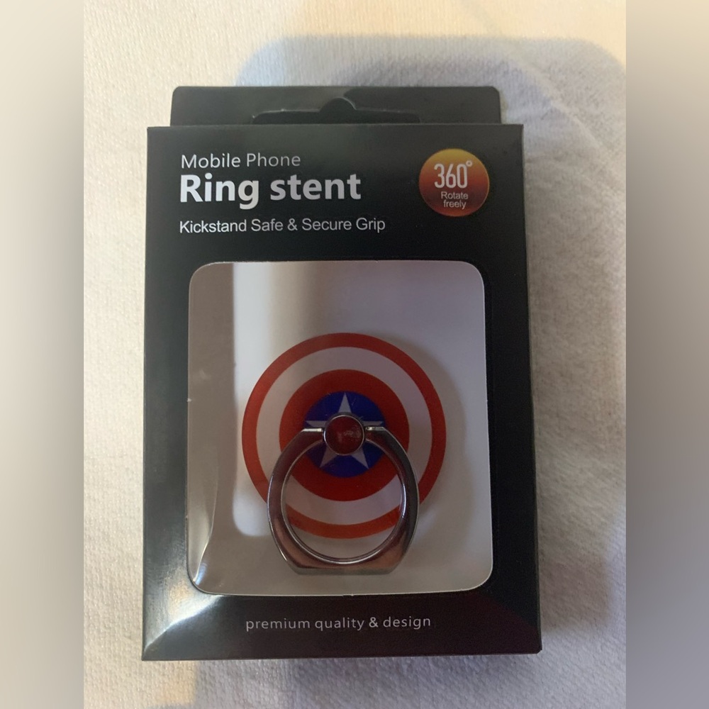 Captain America Mobile Phone Ring Stent shield